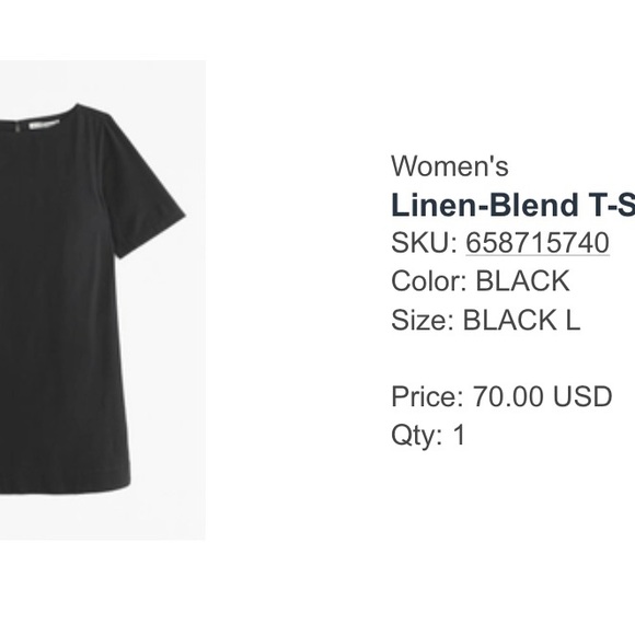 Linen-Blend T-Shirt Dress - Picture 2 of 2